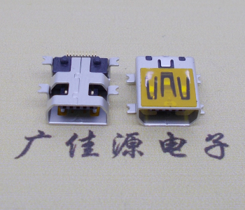 防城港迷你USB插座,MiNiUSB母座,10P/全贴片带固定柱母头