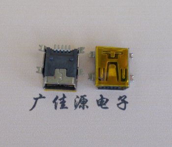 防城港MINI USB 5P 接口 母座 全贴带麦拉 高9.6带0.9柱子
