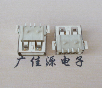 防城港USB AF方形脚 贴片母座 1.0/1.2柱子直边接口