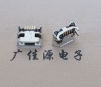 防城港Micro USB母座牛角间距7.2x6.6mm加长端子定位柱