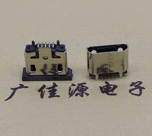 防城港micro usb5p母座立式贴板H=5.1无边有柱