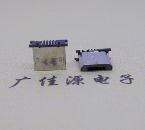 防城港MICRO USB 5P公头短体5.6mm立贴带柱无卡勾
