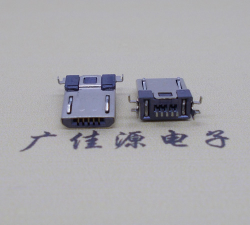 防城港Micro usb焊板式公头贴片SMT款无弹超薄