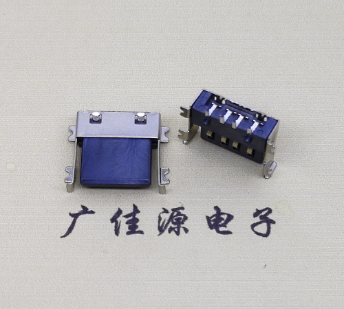 防城港薄胶芯母座 USB2.0卧式贴板A母10.0短体尺寸