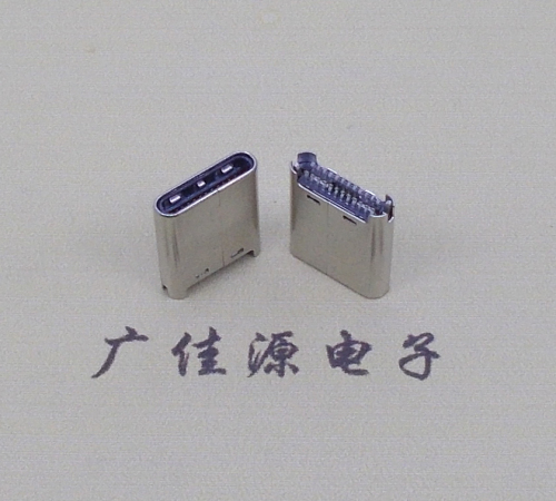 防城港TYPE-C公头24P夹0.7mm厚度PCB板 外壳铆压和拉伸两种款式 可高数据传输和快速充电音频等功能